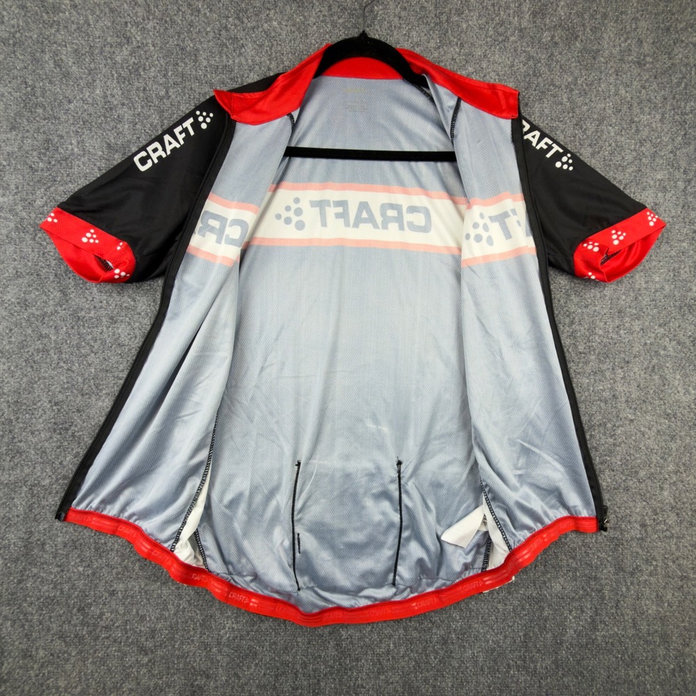 Craft L1 Ventilation Cycling Jersey Black Red White XL 1900696-XF-697 Full Zip - Picture 2 of 8